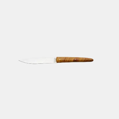 Cuchillo chuletero madera estabilizada natural. 22.5 cm - 6 Uds