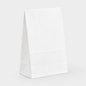 Bolsa de papel blanca sin asas fondo americano. Varias medidas y unidades.