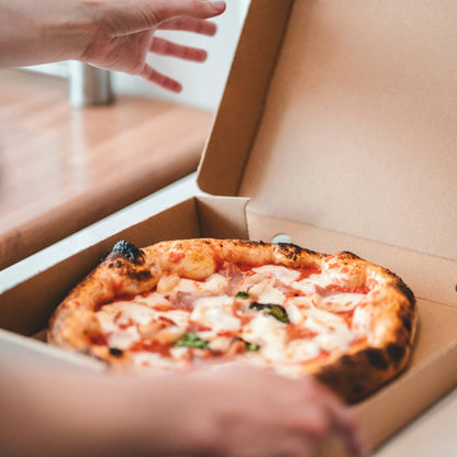 Caja pizza kraft. 26 x 26 x 3.5 cm - 100 uds
