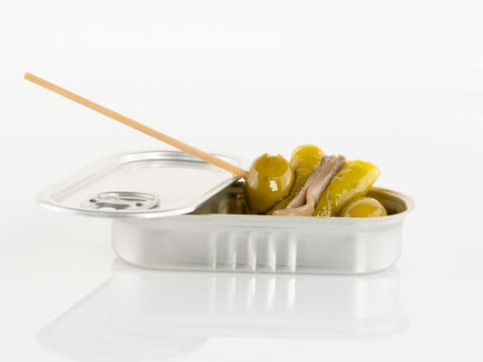 Rectangular aluminum can for preserving 50 ml – 11 × 5.5 cm – 100 units