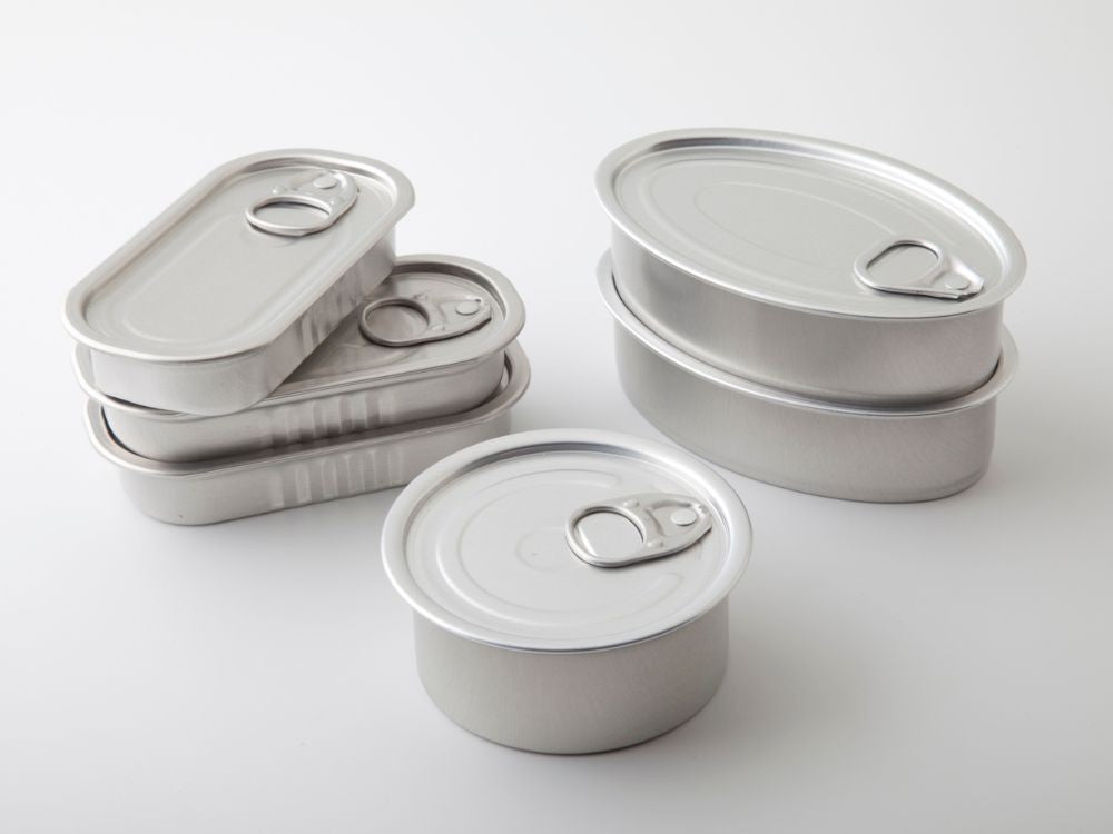 Lata rectangular de aluminio para conserva 50 ml – 11 × 5,5 cm – 100 unidades